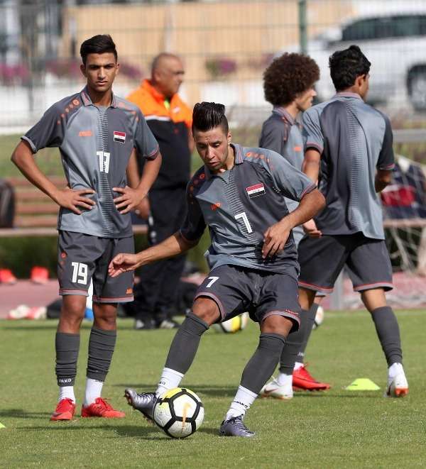 لاعبو الأولمبي العراقي 