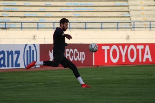 مهدي خليل في مران اليوم