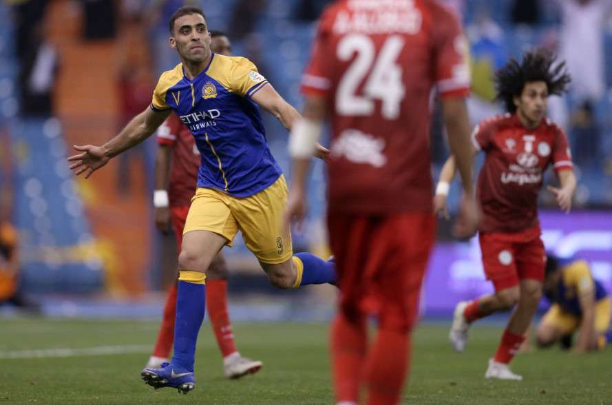 فرحة حمدالله بهدف الفوز