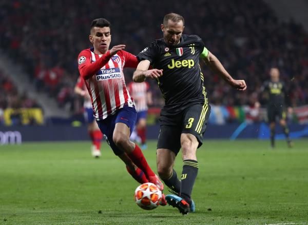 من مباراة الذهاب بين أتلتيكو مدريد ويوفنتوس