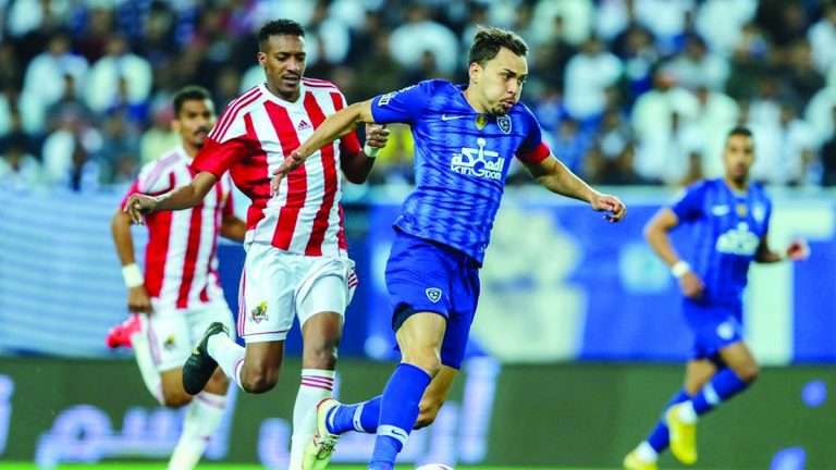 محمد القرني في مباراة الهلال والوحدة