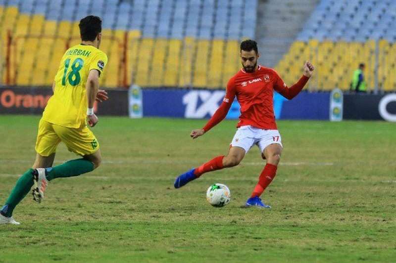 لقطة من مباراة الأهلي وشبيبة الساورة