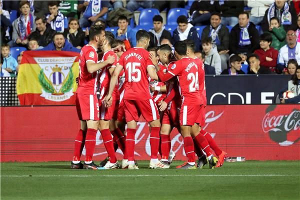 فرحة لاعبي جيرونا