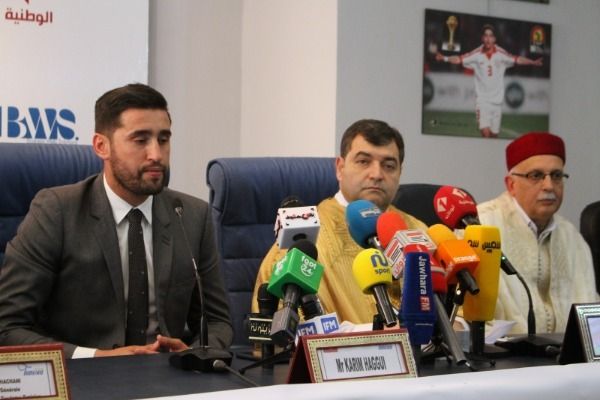 من المؤتمر الصحفي لكريم حقي