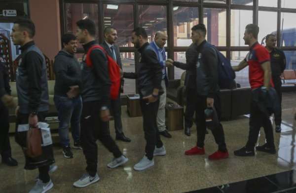 جانب من وصول منتخب الأردن
