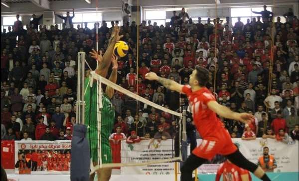 جانب من منافسات دوري الطائرة