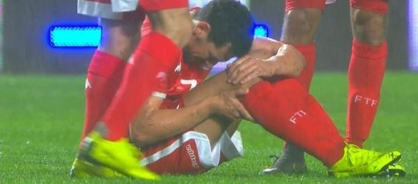 يوسف المساكني بعد الإصابة 