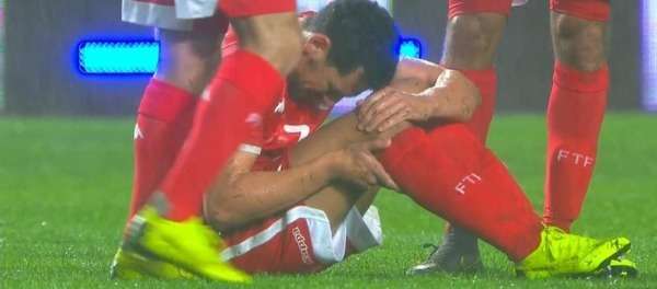 يوسف المساكني بعد الإصابة 