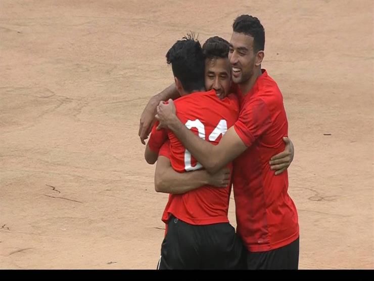 فرحة منتخب مصر بهدفه أمام النيجر