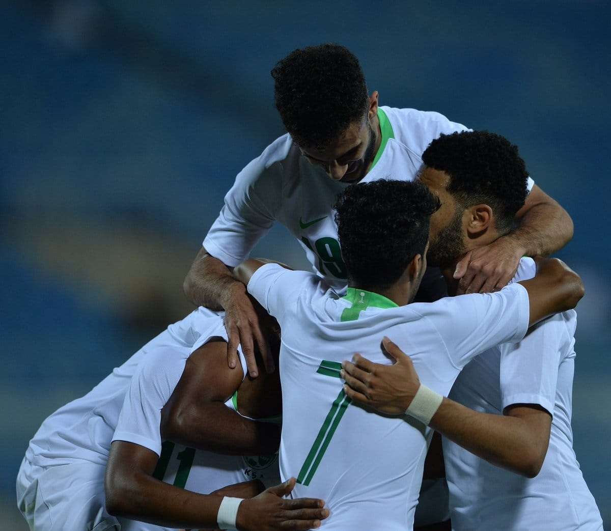 فرحة المنتخب السعودي "عن الاتحاد السعودي لكرة القدم"