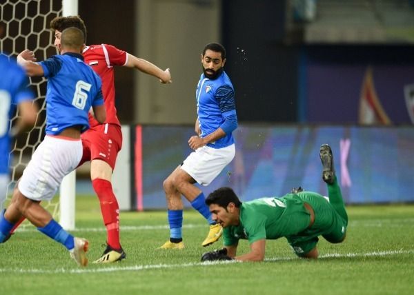 من مباراة للمنتخب الكويتي الأولمبي بالتصفيات