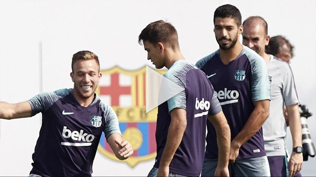 آرثر وسواريز في التدريبات