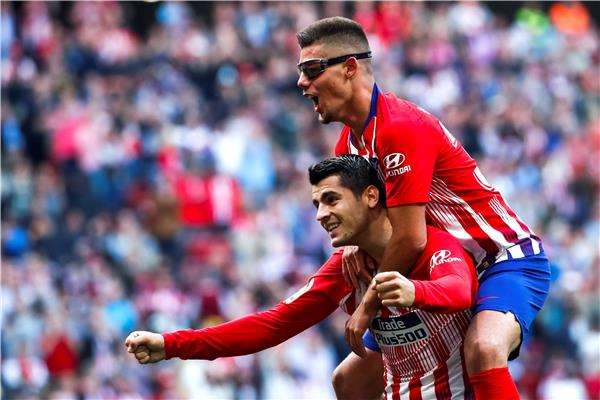 فرحة لاعبي أتلتيكو مدريد