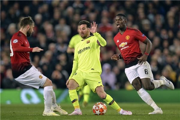 من لقاء برشلونة ومان يونايتد 