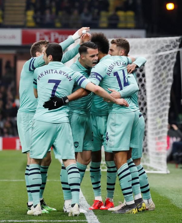 فرحة لاعبي آرسنال