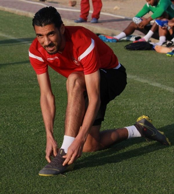 ماهر الحناشي خلال التدريبات في مصر