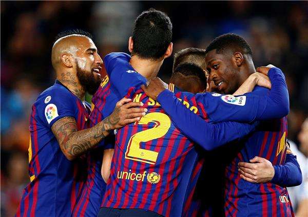 لاعبو برشلونة