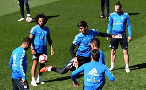 جانب من التدريبات الأخيرة لريال مدريد