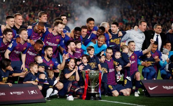 احتفال برشلونة