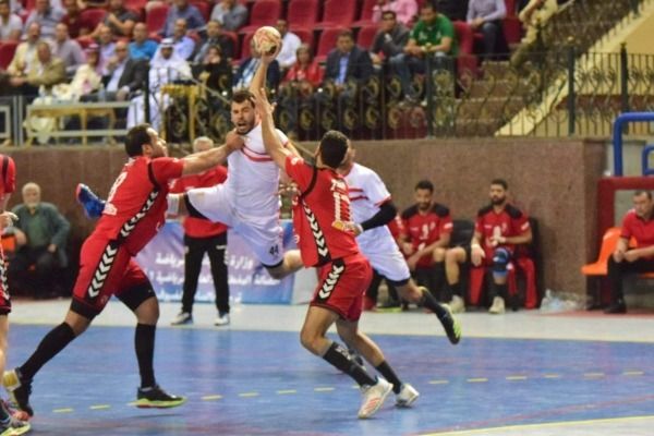 من مباراة الأهلي والزمالك لكرة اليد 
