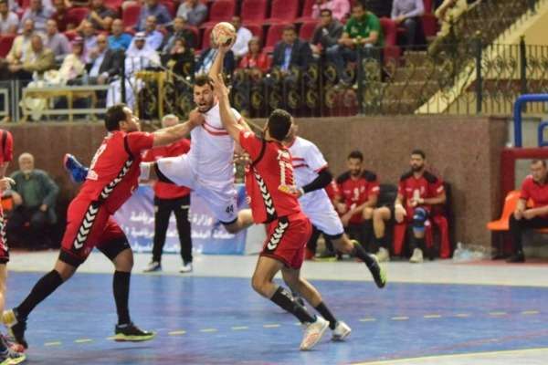 من مباراة الأهلي والزمالك لكرة اليد 