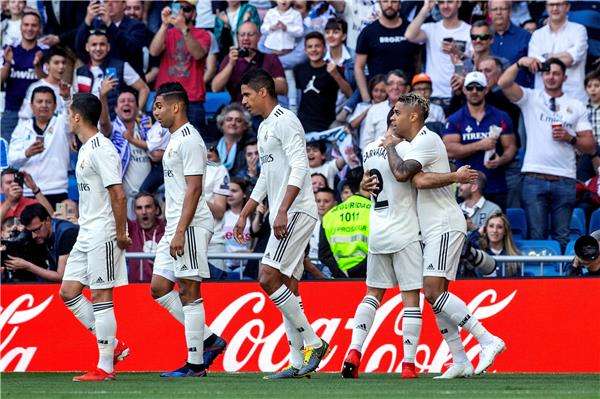 فرحة لاعبي ريال مدريد
