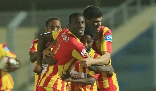 فرحة لاعبي ضمك بالصعود 