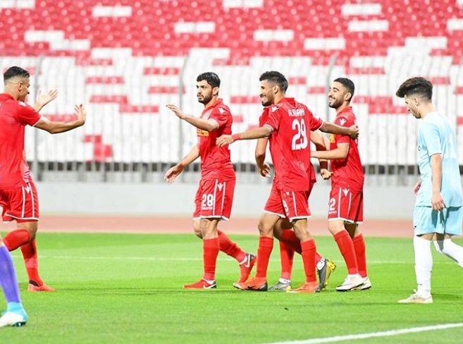 فرحة لاعبي المحرق