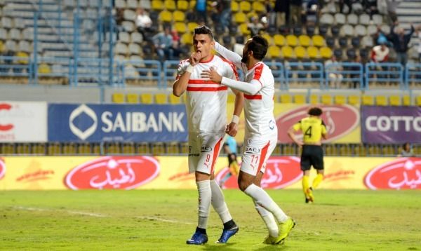 احتفال لاعبي الزمالك