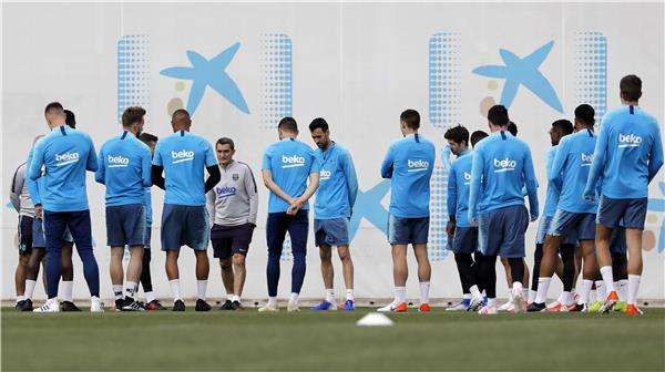 من مران برشلونة