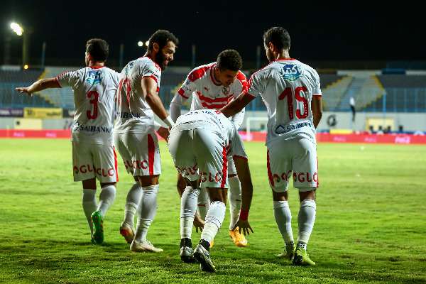 فرحة لاعبي الزمالك - تصوير: أحمد عواد