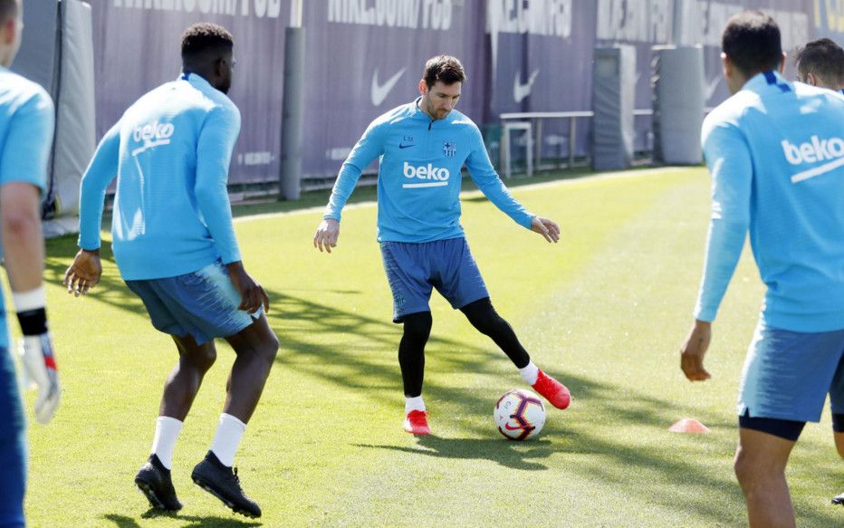 من مران برشلونة