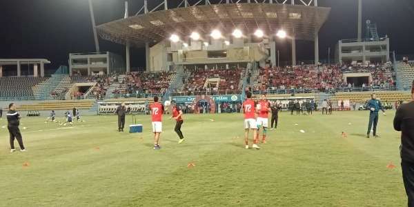 إحماء فريق الأهلي