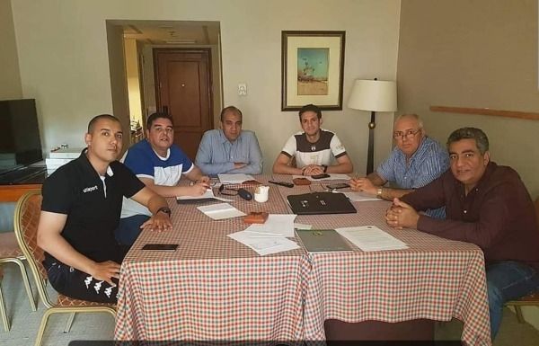 من جلسة العمل في مصر  مع  لجنة تنظيم  كأس أمم افريقيا 