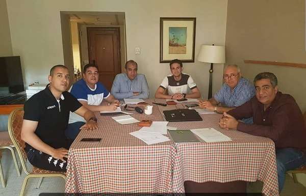 من جلسة العمل في مصر  مع  لجنة تنظيم  كأس أمم افريقيا 