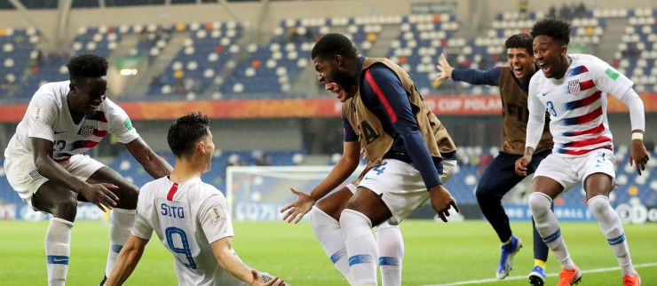 فرحة لاعبي المنتخب الأمريكي