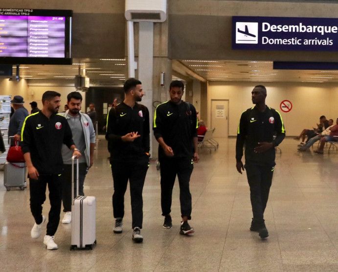 جانب من وصول بعثة قطر