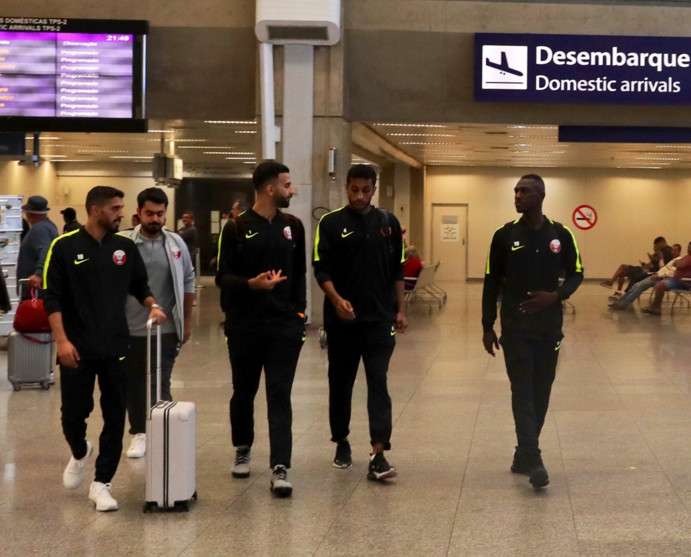 جانب من وصول بعثة قطر