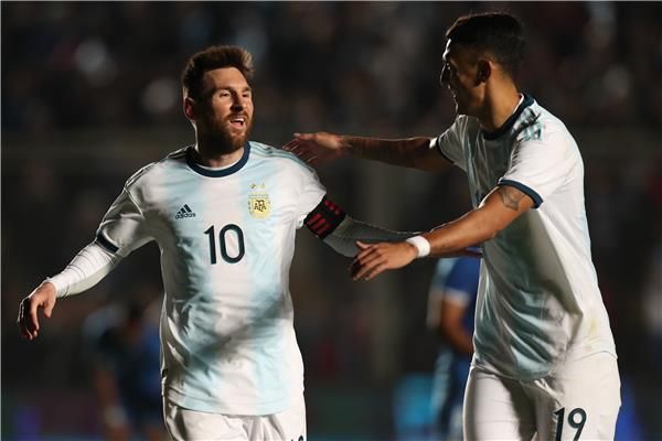 فرحة لاعبي منتخب الأرجنتين