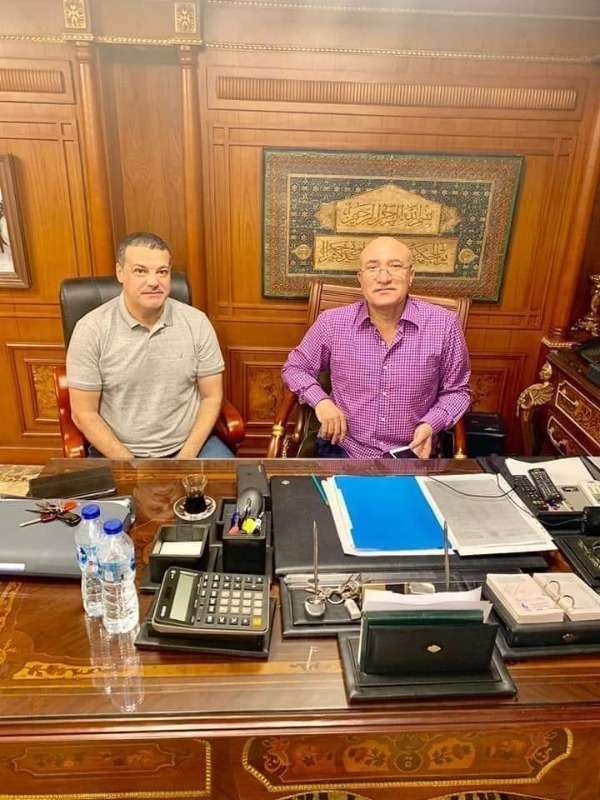 جلال مع سمير حلبية رئيس المصري