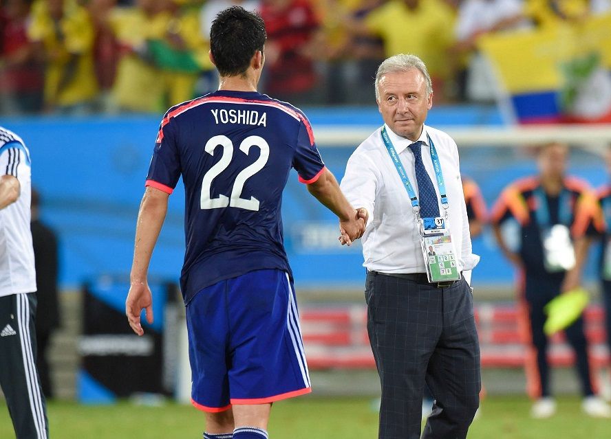 زاكيروني مع مايا يوشيدا في 2014