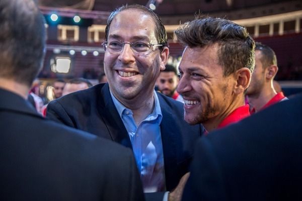 يوسف الشاهد مع المساكني