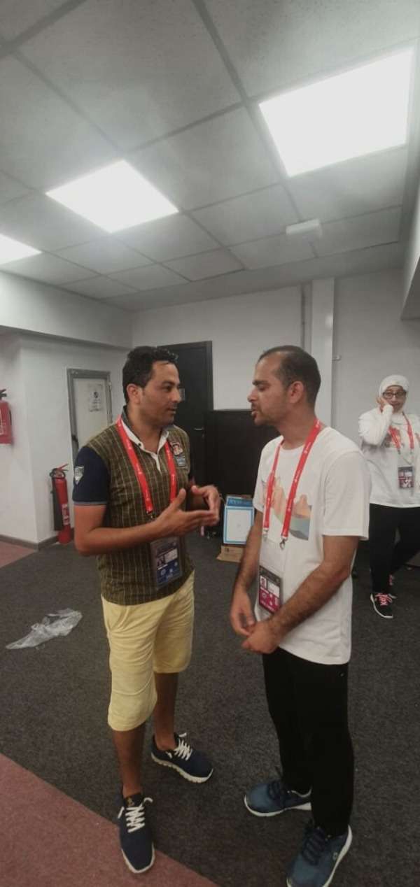 مينا أسعد مع محرر كووورة