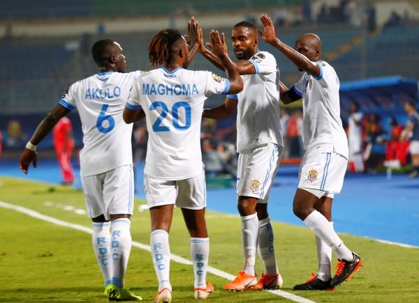 فرحة لاعبي الكونغو 