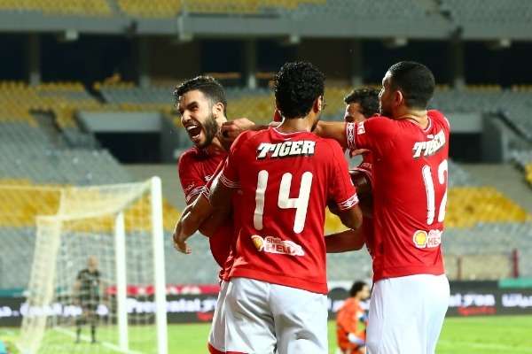 فرحة لاعبي الأهلي