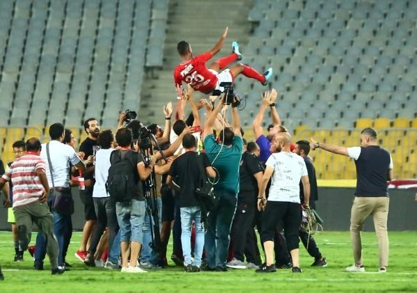 فرحة لاعبي الأهلي