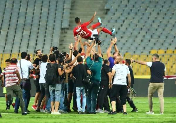 فرحة لاعبي الأهلي