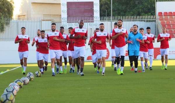 من تدريبات المنتخب الفلسطيني