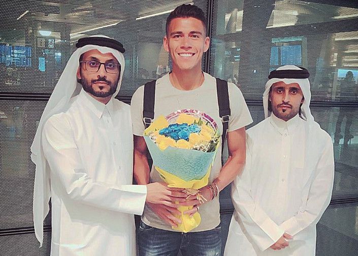 جانب من استقبال اللاعب