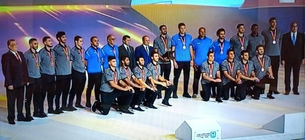منتخب اليد خلال التكريم